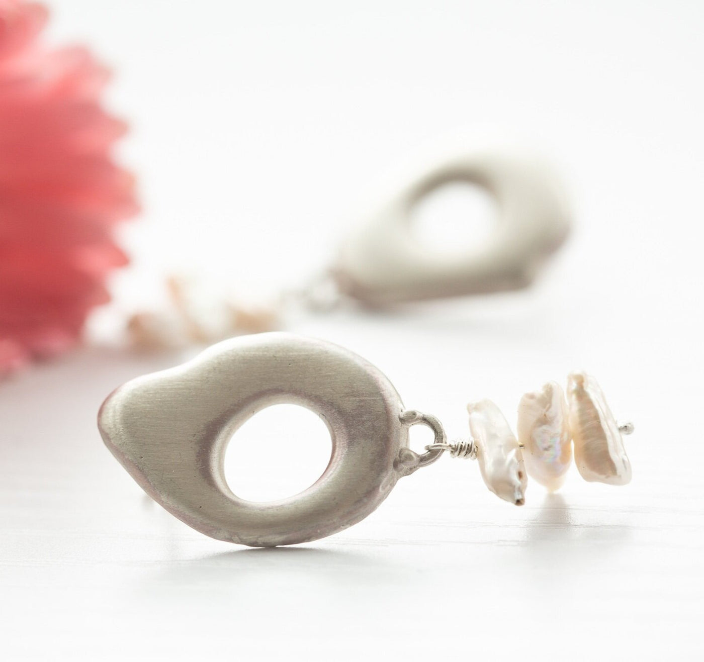 Mismatched Abstract Earrings in Sterling Silver - Be. Alice