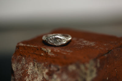 Textured Elongated Signet Ring in Sterling Silver - Be. Alice